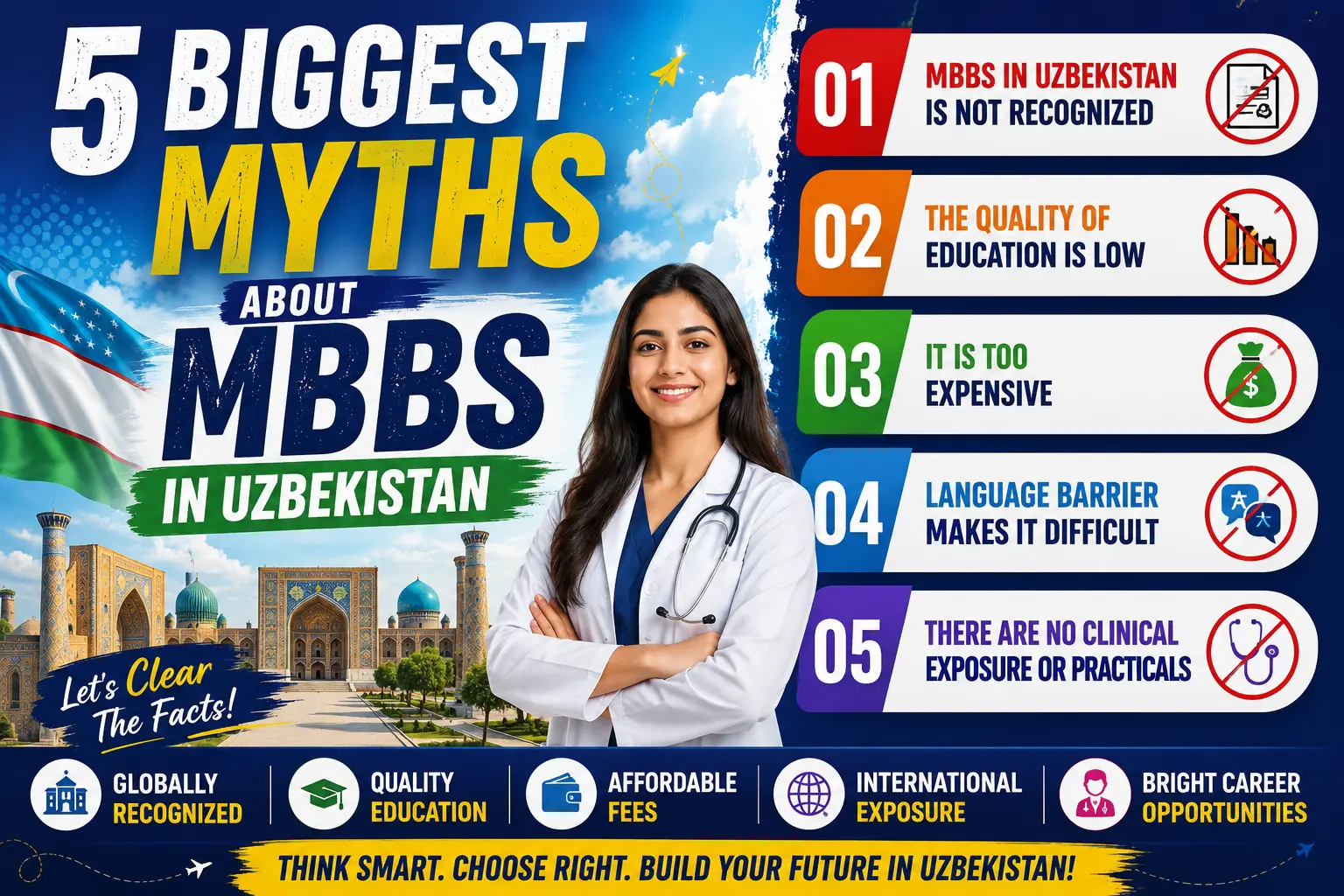 5 Biggest Myths About MBBS in Uzbekistan